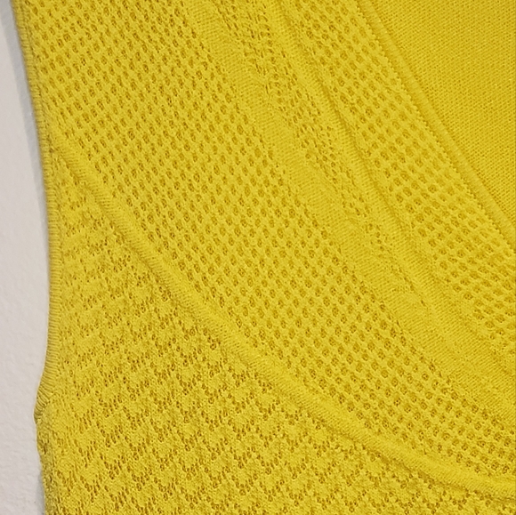 NWT CATHERINE MALANDRINO - DRESS - SLEEVELESS - YELLOW -VISCOSE/NYLON - Picture 5 of 8